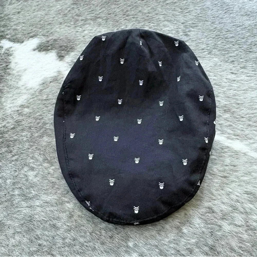 Skull and Crossbones Newborn Newsboy Cap